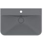 Miraggio Chamonix Mirastone umywalka 65,5x43,2 cm prostokątna ścienna-nablatowa szary mat 8813457 zdj.1
