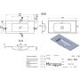 Miraggio Della Mirastone umywalka 100,1x45,1 cm prostokątna wpuszczana czarny mat 8813462 zdj.2