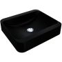 Miraggio Geneva Mirastone umywalka 43,9x38,9 cm prostokątna nablatowa czarny mat 8813464 zdj.1