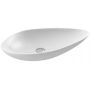New Trendy Olive umywalka 74x38,5 cm nablatowa owalna biała U-0070 zdj.1