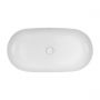 Oltens Hamnes Thin umywalka 80x40 cm nablatowa owalna z powłoką SmartClean biała 40821000 zdj.3