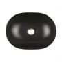 Oltens Hamnes Thin umywalka 49,5x35,5 cm nablatowa owalna z powłoką SmartClean czarny mat 40819300 zdj.9