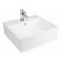 Oltens Hyls umywalka 47x47 cm kwadratowa nablatowa biała 41809000 zdj.1