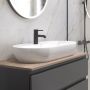 Oltens Hamnes Thin umywalka 80x40 cm nablatowa owalna z powłoką SmartClean biała 41815000 zdj.11