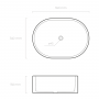Oltens Lom umywalka 55x34 cm owalna nablatowa biała 40311000 zdj.2