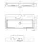 Omnires M+ umywalka 100x42 cm prostokątna ścienna-nablatowa biała THASOS1000BP zdj.2