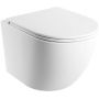 Omnires Ottawa miska WC z deską wolnoopadającą wisząca bez kołnierza ze spłukiwaniem wirowym biały mat OTTAWASPMWBM zdj.1