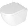 Rea Carlo Mini Rimless miska WC wisząca z deską wolnoopadającą ABS/ZM biały REA-C1000 zdj.1