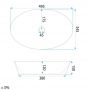 Rea Astoria umywalka 49,5x34,4 cm owalna nablatowa biała REA-U0641 zdj.2