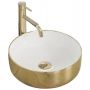 Rea Sami umywalka 36 cm nablatowa okrągła złota/biała REA-U1801 zdj.1