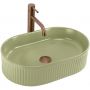 Rea Vanda umywalka 49x31 cm owalna nablatowa zielona REA-U3612 zdj.1