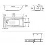 Roca Swing Plus wanna 180x80 cm z uchwytami A236655000 zdj.2