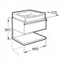 Szafka pod umywalkę z drzwiczkami 66 x 56,5 x 33,5 cm dąb bielony Roca Hall A856431611 zdj.2