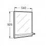 Lustro pionowe z półką 54 x 92,5 cm dąb bielony Roca Hall A856442611 zdj.2