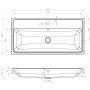 Ruvetti Irmina umywalka 80x40 cm prostokątna wpuszczana biała DOL_IR8040 zdj.2