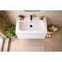 Ruvetti Ivana umywalka 80x45 cm prostokątna wpuszczana biała DOL_IVA80 zdj.6