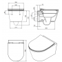 Sanindusa URB.Y 48 miska WC z deską wolnoopadającą wisząca bez kołnierza biały mat 140938604 zdj.2