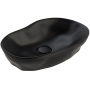 Sanindusa Magmma umywalka 60x39,6 cm owalna nablatowa czarna matowa 147389264 zdj.1