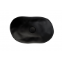 Sanindusa Magmma umywalka 60x39,6 cm owalna nablatowa czarna matowa 147389264 zdj.3