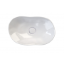 Sanindusa Magmma umywalka 60x39,6 cm owalna nablatowa biała matowa 147389604 zdj.3