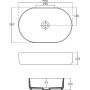 Isvea Infinity Oval umywalka 55x36 cm nablatowa owalna biała 10NF65055 zdj.2