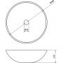 Sapho Blok 1 umywalka 40 cm nablatowa okrągła polerowany beżowy trawertyn 2401-01