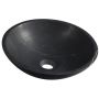 Sapho Blok umywalka 40 cm nablatowa okrągła czarny Marquin mat 2401-35 zdj.1