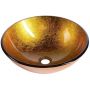 Sapho Beauty Ago umywalka 42 cm nablatowa okrągła złotopomarańczowa 2501-19 zdj.1