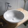 Sapho Blok umywalka 42 cm nablatowa okrągła biała carrara 2401-42 zdj.4