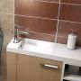 Sapho Agos umywalka 80x22 meblowa prostokątna biała AS080 zdj.5
