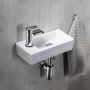 Sapho Small Zoe umywalka 37x18 cm ścienna prostokątna lewa biała AR496 zdj.4