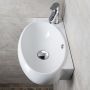 Sapho Small Riberra umywalka 43x28,5 cm ścienna asymetryczna biała AR498 zdj.4