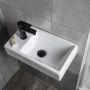 Sapho Minos umywalka 45x26 cm ścienna prostokątna lewa biała 4757 zdj.5