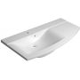 Sapho Aras umywalka 105,2x50,5 cm meblowa asymetryczna biała 91060 zdj.1