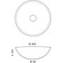Sapho Murano Linea umywalka 40 cm nablatowa okrągła czarny/biały AL5318-13 zdj.2