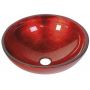 Sapho Murano Rosso Impero umywalka 40 cm nablatowa okrągła czerwona AL5318-63 zdj.1