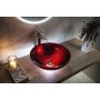 Sapho Murano Rosso Impero umywalka 40 cm nablatowa okrągła czerwona AL5318-63 zdj.3