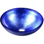 Sapho Murano Blu umywalka 40 cm nablatowa okrągła niebieska AL5318-65 zdj.1