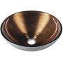 Sapho Murano Wenge umywalka 40 cm nablatowa okrągła miedziany/srebrny AL5318-66 zdj.1