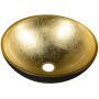 Sapho Murano Black-Gold umywalka 40 cm nablatowa okrągła złoty/czarny AL5318-77 zdj.1