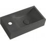 Sapho Small Crest L umywalka 40x22 cm ścienna prostokątna betonowa czarny granit AR403 zdj.1