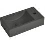 Sapho Small Crest R umywalka 40x22 cm ścienna prostokątna betonowa czarny granit AR409 zdj.1
