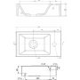 Sapho Small Amarok umywalka 40x22 cm ścienna prostokątna prawa biała AR500 zdj.2