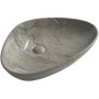 Sapho Dalma umywalka 58,5x39 cm nablatowa owalna grigio MM213 zdj.1