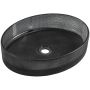 Sapho Nobal umywalka 49x38 cm owalna nablatowa czarna TY326 zdj.1