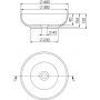 Steinberg 489 umywalka 40 cm okrągła nablatowa rubin 489 6010 34 zdj.2
