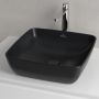 Villeroy & Boch Artis umywalka 41x41 cm kwadratowa nablatowa CeramicPlus Pure Black 417841R7 zdj.4