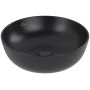 Villeroy & Boch Artis umywalka 43x43 cm okrągła nablatowa CeramicPlus Pure Black 417943R7 zdj.1