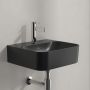 Villeroy & Boch Finion umywalka 43x39 cm prostokątna ścienna CeramicPlus Pure Black 436443R7 zdj.3