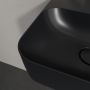 Villeroy & Boch Finion umywalka 43x39 cm prostokątna ścienna CeramicPlus Pure Black 436443R7 zdj.7
